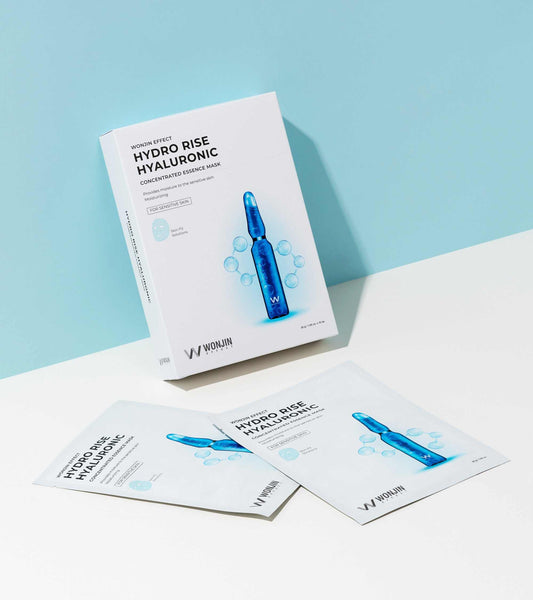 Hydro Rise hyaluronic sheet mask delivering deep hydration and barrier repair for sensitive, melasma-prone skin